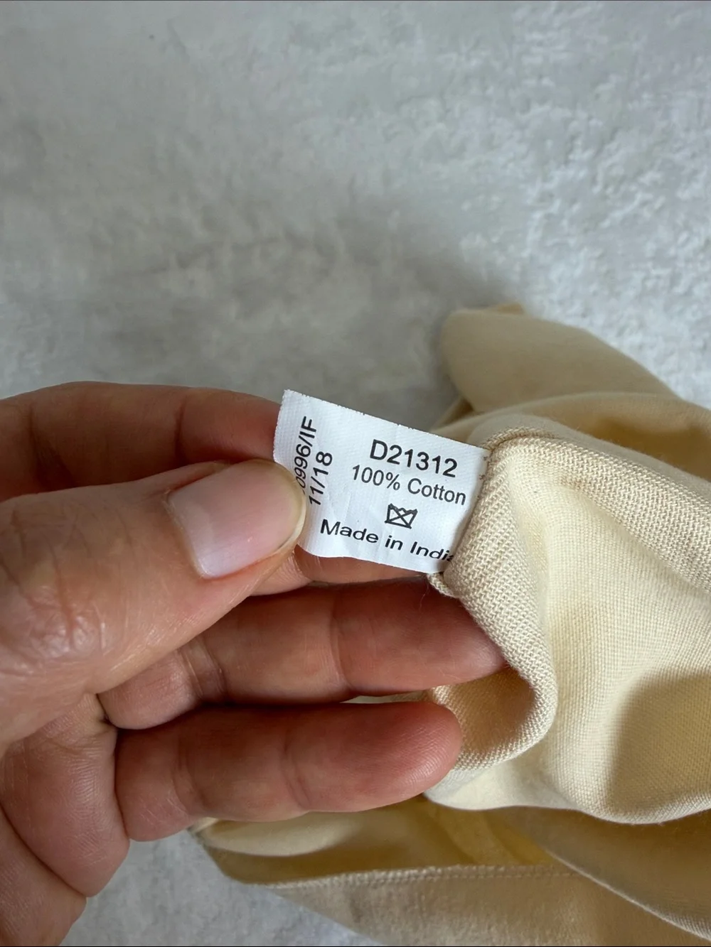 Louis Vuitton Beige Fabric Protective Pouch with Black Logo